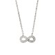 Collier argent 925 pendentif signe infini zirconium