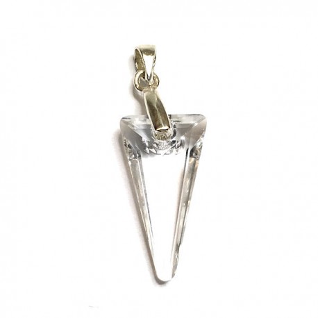 Pendentif pointe en cristal Swarovski et argent 925/000