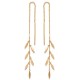 Boucles d'oreilles chainettes gouttes en plaqué or 18 carats