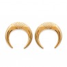 Boucles d'oreilles cornes Plaqué Or 18 carats Bijou tendance