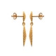 Boucles d'oreilles Plaqué Or 18 carats pendants ronds 