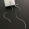 Longues boucles d'oreilles chainettes argent 925/000