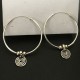 Boucles d'oreilles créoles 35 mm argent 925/000 petits pendants spirales