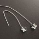 Boucles d'oreilles chainettes en argent 925/000 étoiles cristal Swarovski