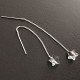 Boucles d'oreilles chainettes en argent 925/000 étoiles cristal Swarovski