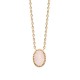 Collier Plaqué Or 18 carats pendentif pierre naturelle quartz rose