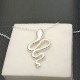 Collier argent 925/000 pendentif serpent sur fine chaine 45 cm