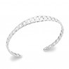 Bracelet jonc style maille chaine rigide en argent massif 925/000