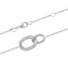 Bracelet argent massif 925/000 anneaux entrelacés