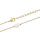 Duo collier + bracelet Plaqué Or 18 carats pierre de lune naturelle