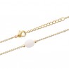 Duo collier + bracelet Plaqué Or 18 carats pierre de lune naturelle