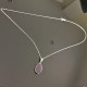 Collier argent 925/000 pendentif pierre améthyste naturelle sur chaine