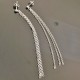 Boucles d'oreilles argent 925/000 pendantes chainettes