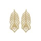 Boucles d'oreilles plumes Plaqué Or 18 carats 