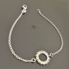 Bracelet soleil argent massif 925/000