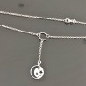 Collier lune étoiles en argent massif 925/000 forme Y