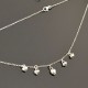 Collier argent massif 925/000 pampilles petits coeurs bombés