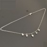 Collier argent massif 925/000 pampilles petits coeurs bombés