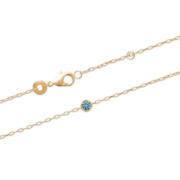 Bracelet Plaqué Or 18 carats pierre bleu turquoise - Ysia Bijoux