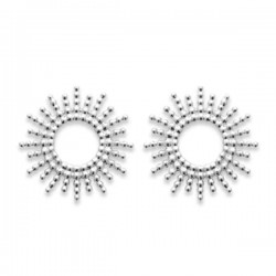 Boucles d'oreilles puces soleils en argent massif 925/000