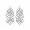 Boucles d'oreilles plumes argent massif 925/000 Bijou nature