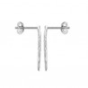 Boucles d'oreilles plumes argent massif 925/000 Bijou nature