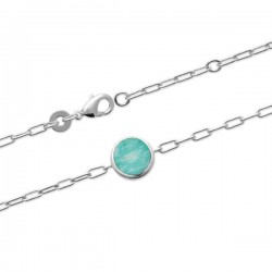 Bracelet argent massif 925/000 pierre naturelle amazonite