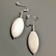 Boucles d'oreilles gouttes en nacre naturelle et argent 925/000