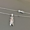 Collier cigale en argent 925/000 pendentif sur fine chaine- bijou nature