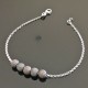 Bracelet argent massif 925/000 perles diamantées