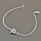 Bracelet fleur en argent massif 925/000