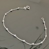 Bracelet chaine boules en argent 925/000