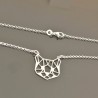 Collier chat origami en argent 925/000 Bijou animal