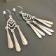 Boucles d'oreilles bohème en argent 925/000 pendantes gouttes