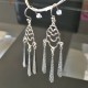 Boucles d'oreilles bohème en argent 925/000 pendantes gouttes