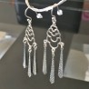 Boucles d'oreilles bohème en argent 925/000 pendantes gouttes