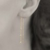 Boucles chaines d'oreilles en plaqué or 18 carats Bijou tendance