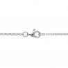 Collier solitaire Argent massif 925/000 et zirconium longueur 45 cm