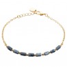 Bracelet Plaqué Or 18 carats pierres sodalite