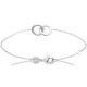 Bracelet argent 925/000 anneaux entrelacés Bijou tendance