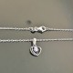 Collier pendentif petit coeur ajouré en argent massif 925/000 sur fine chaine