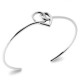 Bracelet jonc coeur argent massif 925/000