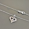 Collier pendentif petit coeur en argent 925/000 sur fine chaine