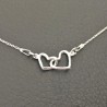 Collier coeurs entrelacés argent 925/000 chaine ajustable