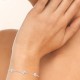 Bracelet fleurs argent massif 925/000