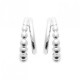 Boucles d'oreilles demi créoles perlées Argent massif 925/000 