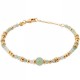 Bracelet Plaqué Or 18 carats perles aventurine Bijou pierres naturelles