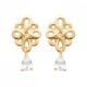 Boucles d'oreilles Plaqué Or 18 carats gouttes zirconium