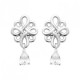 Boucles d'oreilles argent massif 925/000 gouttes zirconium