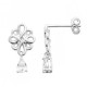 Boucles d'oreilles argent massif 925/000 gouttes zirconium